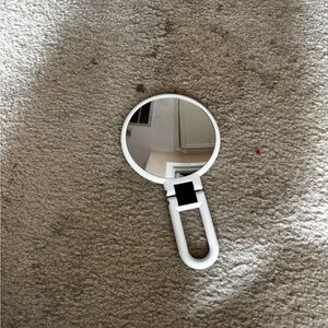 White Handheld Mirror